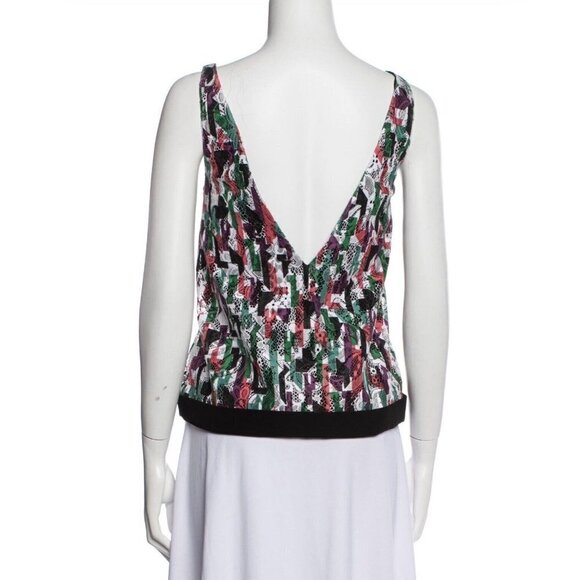 BALENCIAGA NICOLAS GHESQUIERE Blouse Top Sleeveless Size 40 US Medium Printed - Picture 2 of 10